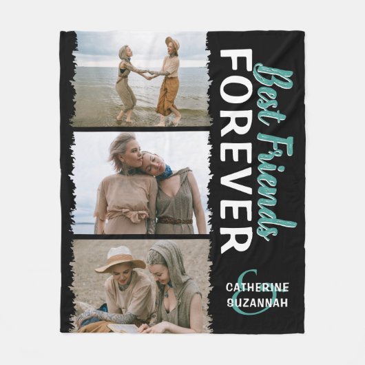 Foto 'Best Friends Forever' 3 Fleece Deken (Voorkant)