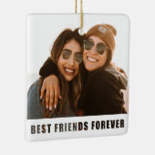 Foto Best Friends Forever kerstversiering Keramisch Ornament (Rechts)