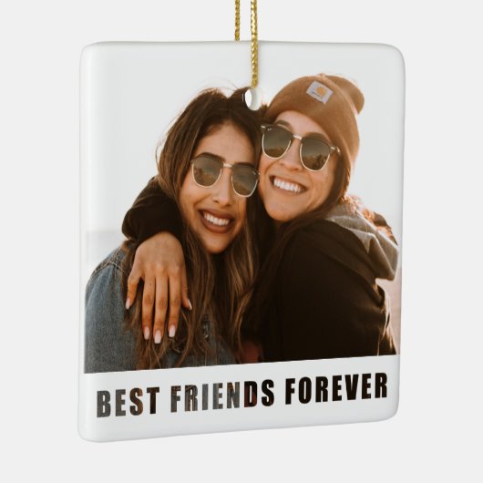 Foto Best Friends Forever kerstversiering Keramisch Ornament (Rechts)