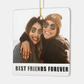 Foto Best Friends Forever kerstversiering Keramisch Ornament (Links)