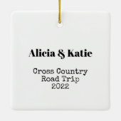 Foto Best Friends Forever kerstversiering Keramisch Ornament (Achterkant)