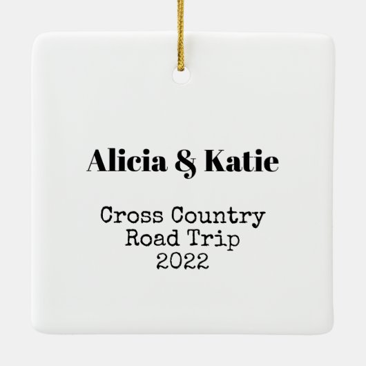 Foto Best Friends Forever kerstversiering Keramisch Ornament (Achterkant)