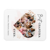 Foto Best Grandma Ever Heart Shape 8 Foto Magneet (Horizontaal)