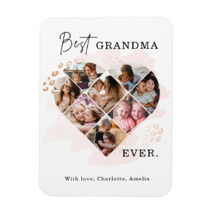 Foto Best Grandma Ever Heart Shape 8 Foto Magneet