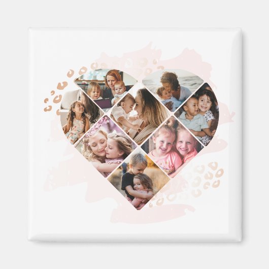 Foto Best Grandma Ever Heart Shape 8 Foto Magneet (Voorkant)