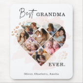 Foto Best Grandma Ever Heart Shape 8 Foto Muismat (Voorkant)
