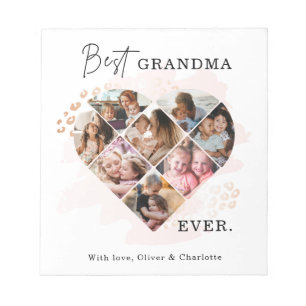 Foto Best Grandma Ever Heart Shape 8 Foto Notitieblok