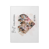 Foto Best Grandma Ever Heart Shape 8 Foto Notitieblok (Linkerzijde)