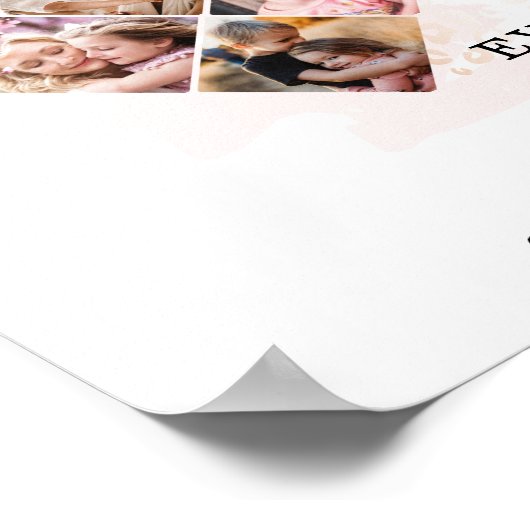 Foto Best Grandma Ever Heart Shape 8 Foto Poster (Hoek)