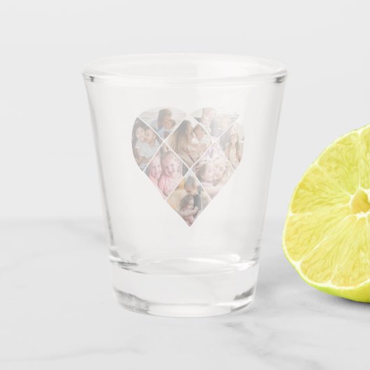 Foto Best Grandma Ever Heart Shape 8 Foto Shot Glas (Achterkant)