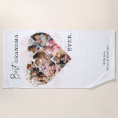 Foto Best Grandma Ever Heart Shape 8 Foto Strandlaken (Voorkant)