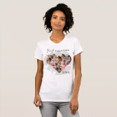 Foto Best Grandma Ever Heart Shape 8 Foto T-shirt (Voorkant volledig)