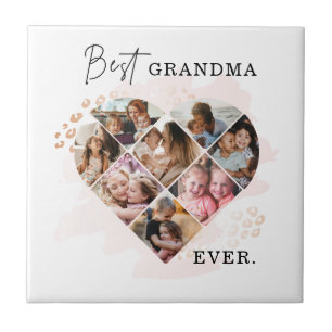Foto Best Grandma Ever Heart Shape 8 Foto Tegeltje