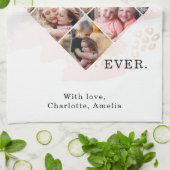 Foto Best Grandma Ever Heart Shape 8 Foto Theedoek (Gevouwen)