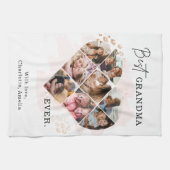 Foto Best Grandma Ever Heart Shape 8 Foto Theedoek (Horizontaal)