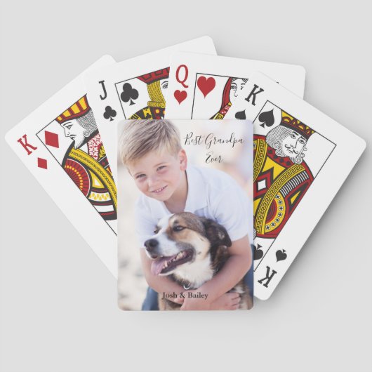 Foto Best Grandpa Ever Pokerkaarten (Achterkant)