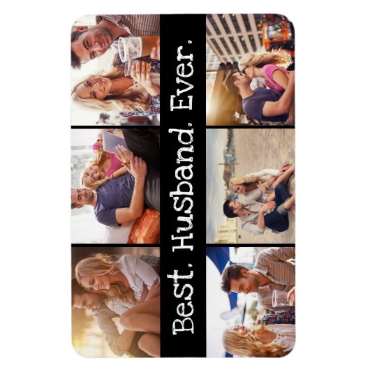 Foto Best Husband Ever Fun Personated Black Magneet (Verticaal)