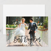 Foto beste dag voor moderne penseelbruiloft bedankkaart (Voorkant / Achterkant)
