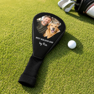 Foto beste Golden hond vader zwart Golfheadcover