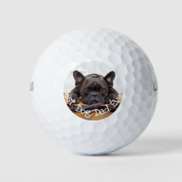 Foto Beste Hond Papa Ooit Frenchie Leuk Wit Letter Golfballen