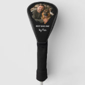 Foto beste HOND vader zwart kinderen Golfheadcover (Voorkant)
