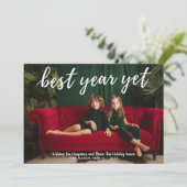 Foto: Beste jaar, maar Calligrafie, wit type Feestdagenkaart (Staand voorkant)