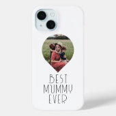 Foto Beste Mama Ooit Modern Schrift Case-Mate iPhone Case (Achterkant)