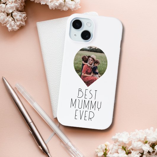 Foto Beste Mama Ooit Modern Schrift Case-Mate iPhone Case