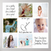 Foto Beste oma ooit We Love You Moederdag Poster (Voorkant)