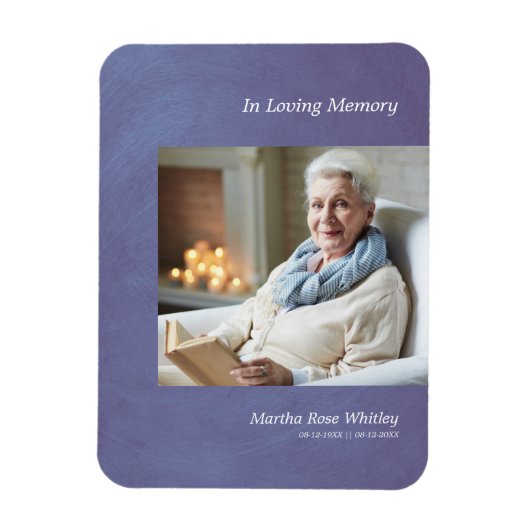 Foto Beste Onthoud Faux Blue Metallic Effect Magneet (Verticaal)