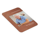 Foto Beste Onthoud Faux Brown Metallic Effect Magneet (Rechterzijde)