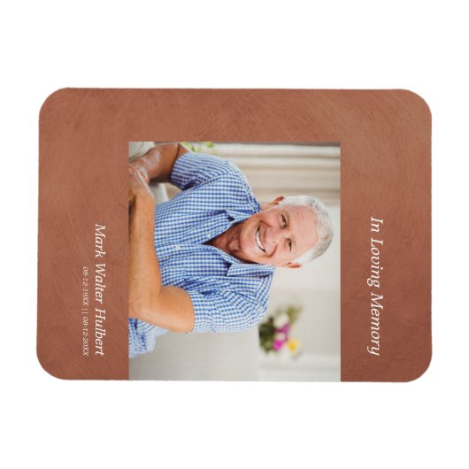 Foto Beste Onthoud Faux Brown Metallic Effect Magneet (Horizontaal)