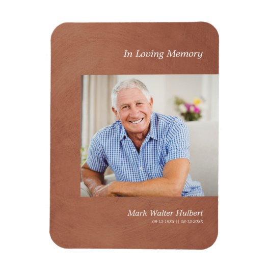 Foto Beste Onthoud Faux Brown Metallic Effect Magneet (Verticaal)