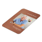 Foto Beste Onthoud Faux Brown Metallic Effect Magneet (Linkerzijde)