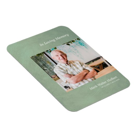 Foto Beste Onthoud Faux Green Metallic Effect Magneet (Rechterzijde)