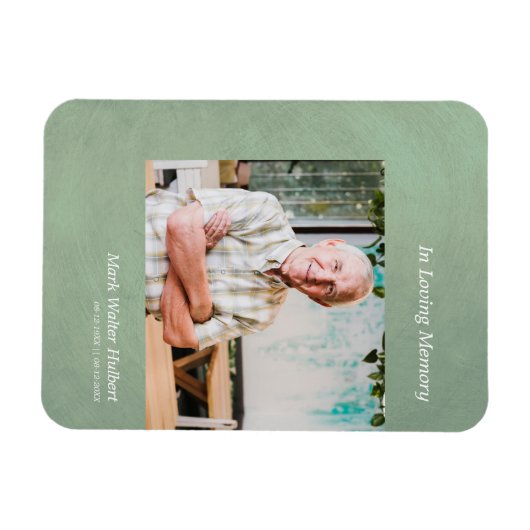 Foto Beste Onthoud Faux Green Metallic Effect Magneet (Horizontaal)