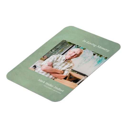 Foto Beste Onthoud Faux Green Metallic Effect Magneet (Linkerzijde)