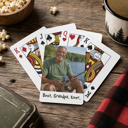Foto beste opa ooit pokerkaarten