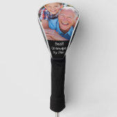 Foto beste opa op persoonlijke titel gepersonalise golfheadcover (Voorkant)