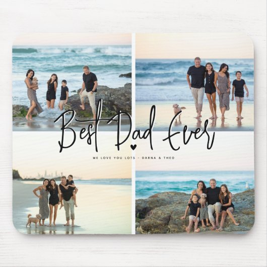 Foto beste pap in script 4x muismat (Voorkant)