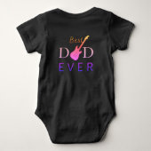 Foto Beste Papa Ooit Trendy Cute 1e Vaderdag Romper (Achterkant)