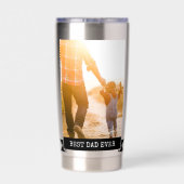 Foto beste vader ooit 2 geïsoleerde drinkbeker (Achterkant)