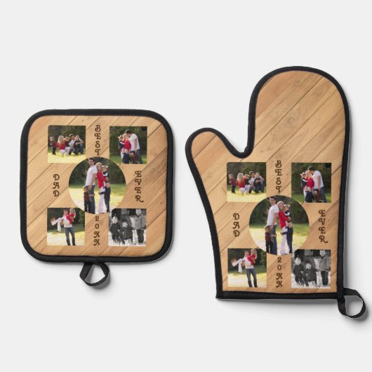 Foto beste vader ouder dan 20XX watt Grain Diagona Ovenwant & Pannenlap Set (Voorkant)