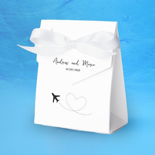 Foto Bestemming Boarding Pass Bruiloft Bedankdoosjes