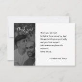 Foto Bestemming Boarding Pass Bruiloft Bedankkaart (Achterkant)