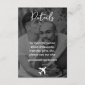 Foto Bestemming Boarding Pass Bruiloft Informatiekaartje (Voorkant)