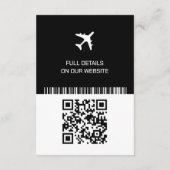 Foto Bestemming Boarding Pass Bruiloft Informatiekaartje (Achterkant)
