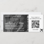 Foto Bestemming Boarding Pass Bruiloft Kaart (Voorkant)