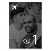 Foto Bestemming Boarding Pass Bruiloft Kaart (Voorkant)