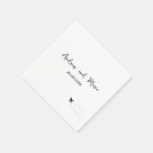 Foto Bestemming Boarding Pass Bruiloft Servet (Hoek)